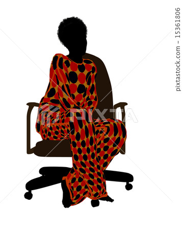African American Woman Pajama Silhouette 15361806