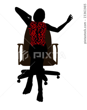 Female In A Swimsuit Sitting In A Chair Silhouette 15361985