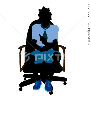African American Girl Scout Sitting In A Chair Illustration Silhouette African American Girl Scout Sitting In A Chair Illustration Silhouette 15362377
