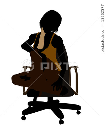 Business Woman Sitting In A Chair Silhouette Business Woman Sitting In A Chair Silhouette 15362577