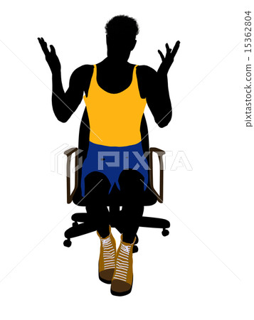 Male Basketball Player Sitting On A Chair Silhouette Male Basketball Player Sitting On A Chair Silhouette 15362804