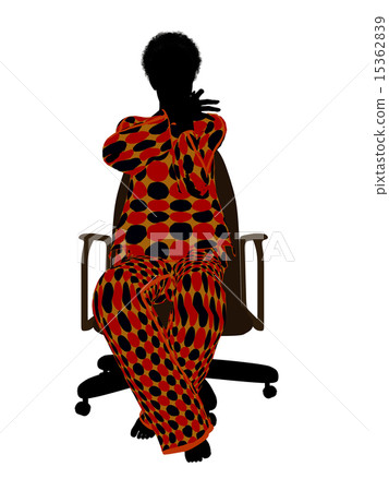 African American Woman Pajama Silhouette African American Woman Pajama Silhouette 15362839