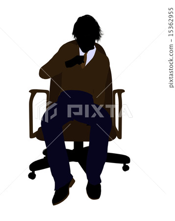School Boy Sitting In A Chair Silhouette School Boy Sitting In A Chair Silhouette 15362955