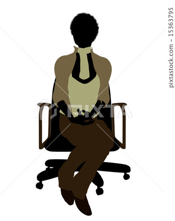Female African American Office Illustration Silhouette Female African American Office Illustration Silhouette 15363795
