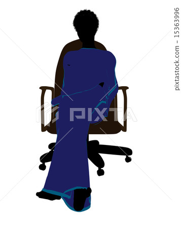 African American Woman Pajama Silhouette 15363996