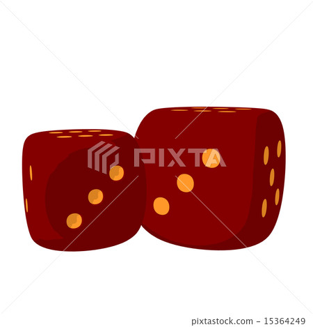 Red Dice Illustration Red Dice Illustration 15364249