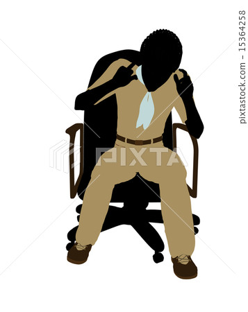 Boyscout Sitting In A Chair Illustration Silhouette Boyscout Sitting In A Chair Illustration Silhouette 15364258