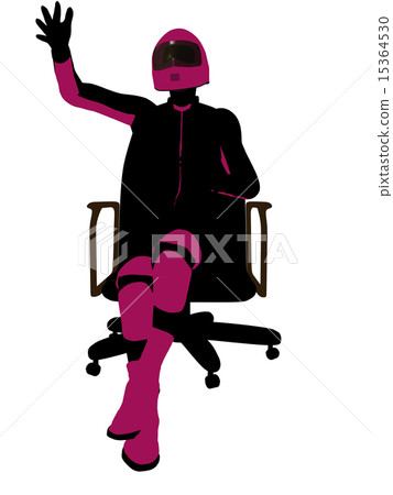 Female Sports Biker Sitting In A Chair Illustration Silhouette Female Sports Biker Sitting In A Chair Illustration Silhouette 15364530