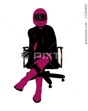Female Sports Biker Sitting In A Chair Illustration Silhouette Female Sports Biker Sitting In A Chair Illustration Silhouette 15364605