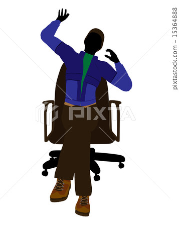 Outdoor Woman Sitting In An Office Chair Illustration Silhouette Outdoor Woman Sitting In An Office Chair Illustration Silhouette 15364888