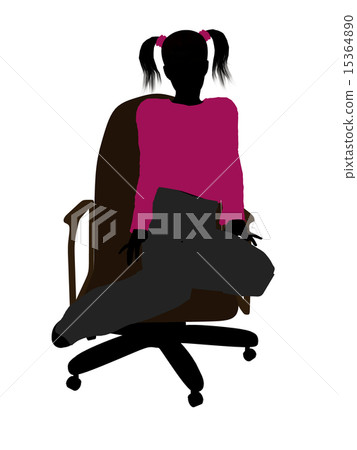 Female Teen Sitting In A Chair Silhouette Female Teen Sitting In A Chair Silhouette 15364890