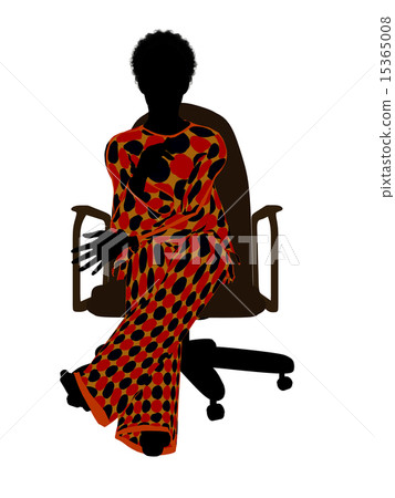 African American Woman Pajama Silhouette 15365008