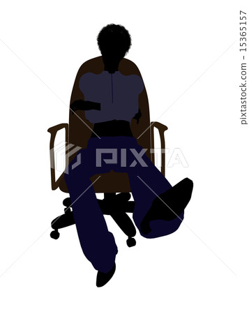 Female Executive Sitting On An Office Chair Illustration Silhouette Female Executive Sitting On An Office Chair Illustration Silhouette 15365157