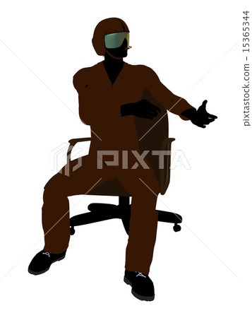 Male Pilot Illustration Silhouette Male Pilot Illustration Silhouette 15365344