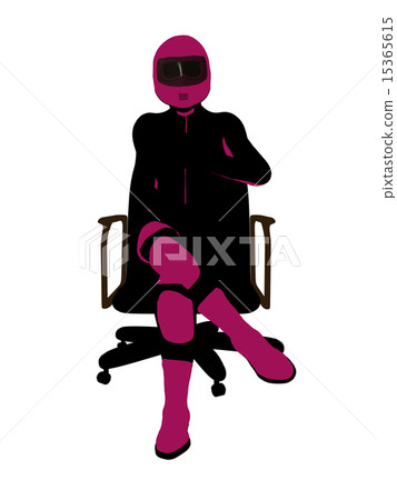 Female Sports Biker Sitting In A Chair Illustration Silhouette Female Sports Biker Sitting In A Chair Illustration Silhouette 15365615