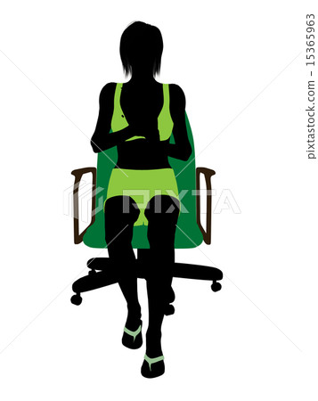 Female Volleyball Player Sitting In A Chair Silhouette Female Volleyball Player Sitting In A Chair Silhouette 15365963