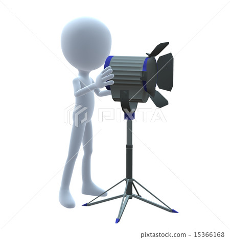 3D Guy Wtih Movie Lighting 3D Guy Wtih Movie Lighting 15366168