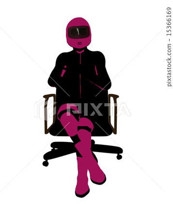 Female Sports Biker Sitting In A Chair Illustration Silhouette Female Sports Biker Sitting In A Chair Illustration Silhouette 15366169