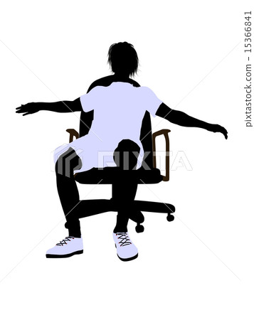 Male Tennis Player Sitting On A Chair Silhouette Male Tennis Player Sitting On A Chair Silhouette 15366841
