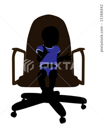 Male Baby Sitting In A Chair Illustration Silhouette Male Baby Sitting In A Chair Illustration Silhouette 15366842
