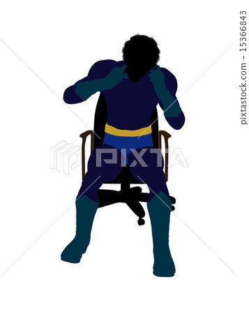 African American Male Super Hero Sitting On A Chair Illustration Silhouette African American Male Super Hero Sitting On A Chair Illustration Silhouette 15366843