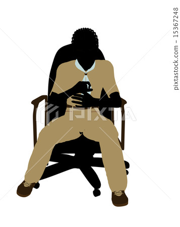 Boyscout Sitting In A Chair Illustration Silhouette 15367248