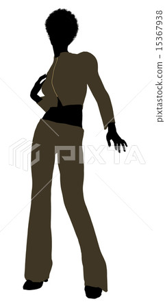 African American Female Office Illustration Silhouette African American Female Office Illustration Silhouette 15367938