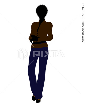 African American Female Office Illustration Silhouette African American Female Office Illustration Silhouette 15367939