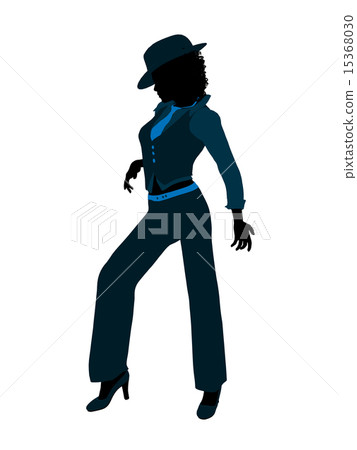 African American Female Jazz Dancer Silhouette 15368030