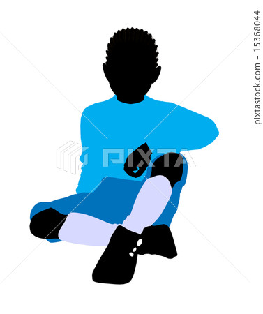 African American Boy Illustration Silhouette African American Boy Illustration Silhouette 15368044
