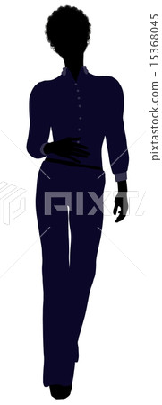 African American Female Office Illustration Silhouette African American Female Office Illustration Silhouette 15368045