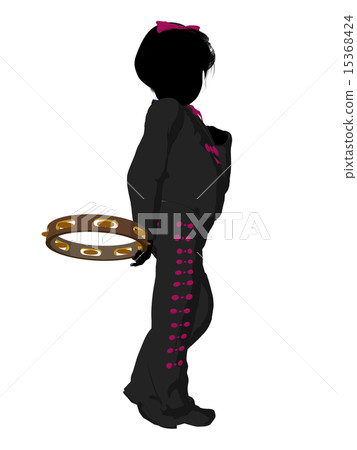 Girl Mariachi Silhouette Illustration Girl Mariachi Silhouette Illustration 15368424