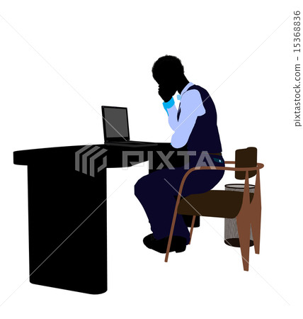 African American Male Business Silhouette 15368836