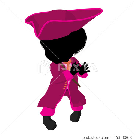 Little Pirate Girl Illustration Silhouette 15368868