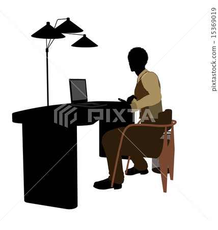 African American Male Business Silhouette 15369019