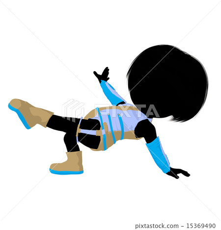 Little Sci Fi Girl Illustration Silhouette Little Sci Fi Girl Illustration Silhouette 15369490