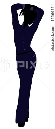 African American Female Office Illustration Silhouette African American Female Office Illustration Silhouette 15369554