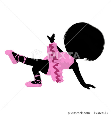 Little Ballerina Girl Illustration Silhouette Little Ballerina Girl Illustration Silhouette 15369617