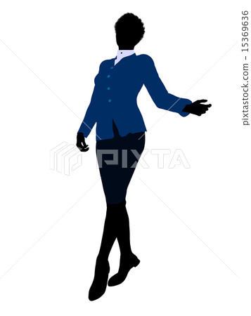 African American Female Business Illustration Silhouette African American Female Business Illustration Silhouette 15369636