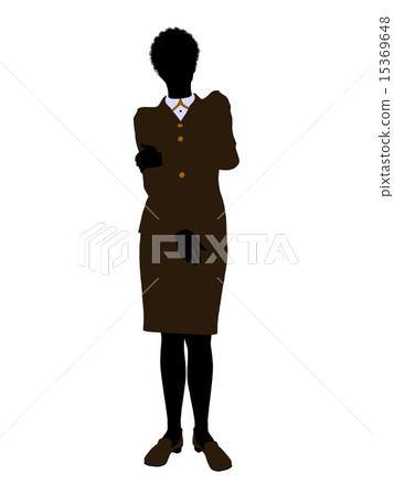 African American Female Office Illustration Silhouette African American Female Office Illustration Silhouette 15369648