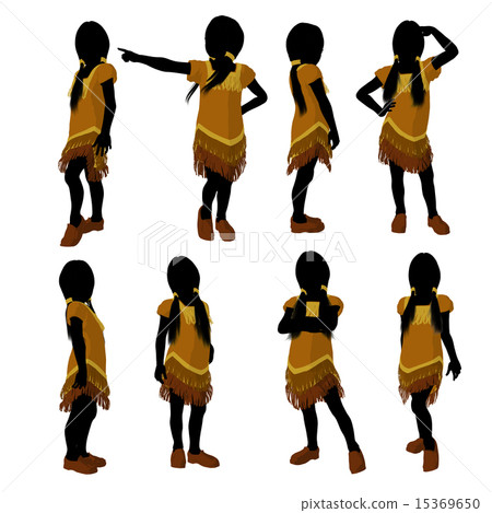 Native American Indian Art Illustration Silhouette 15369650