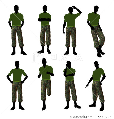Male Soldier Illustration Silhouette 15369792