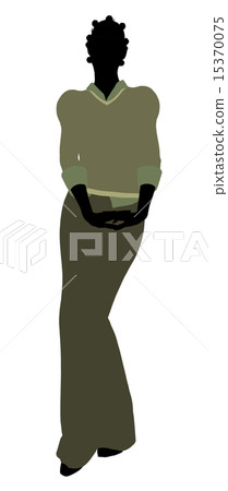 African American Female Office Illustration Silhouette 15370075