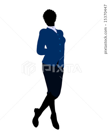 African American Female Business Illustration Silhouette 15370447