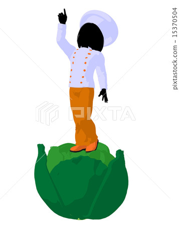 Girl Chef Silhouette Illustration 15370504