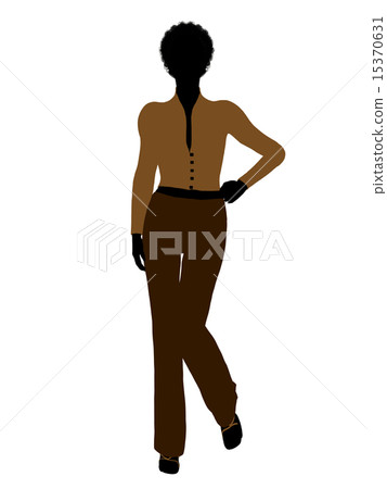 African American Female Office Illustration Silhouette African American Female Office Illustration Silhouette 15370631