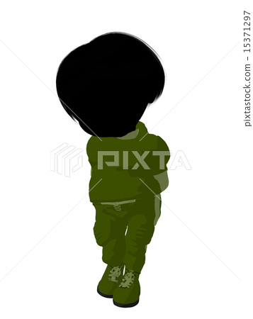Little Football Girl Illustration Silhouette 15371297