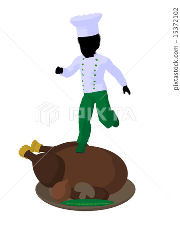 African American Boy Chef Silhouette Illustration African American Boy Chef Silhouette Illustration 15372102