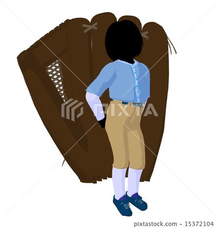 Teen Baseball Player Illustration Teen Baseball Player Illustration 15372104
