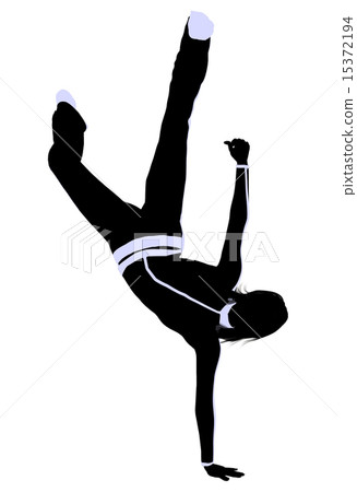Female Urban Dance Illustration Silhouette Female Urban Dance Illustration Silhouette 15372194